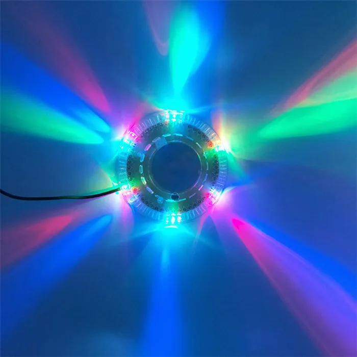Sound Actitvated Magic LED wheel Light RGB LED Party Bar Wedding stage light USB Powered 48 Leds Disco DJ Lamp