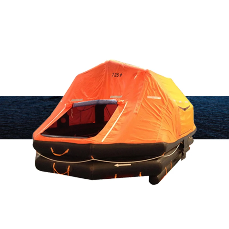 Marine Safety And Life-saving Equipment Inflatable Self-righting Life Raft On Board