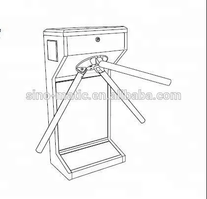 Compact design portable Bi-directional RFID card reader supported CE certificate tripod turnstile gate