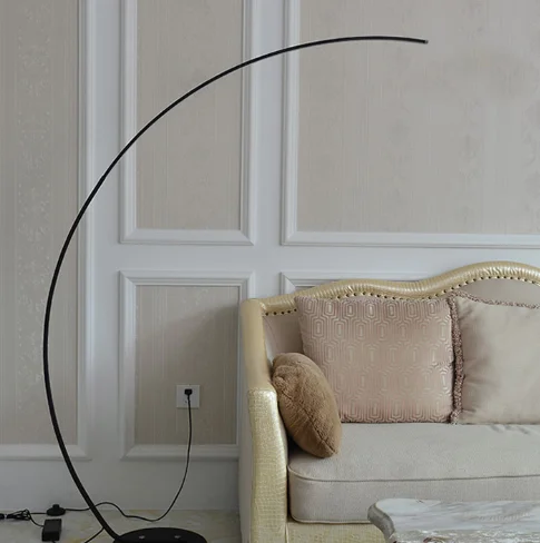 High Grade Modern Bending Design Floor Lighting Bedroom Led Detachable Acrylic Standing Floor Lamp