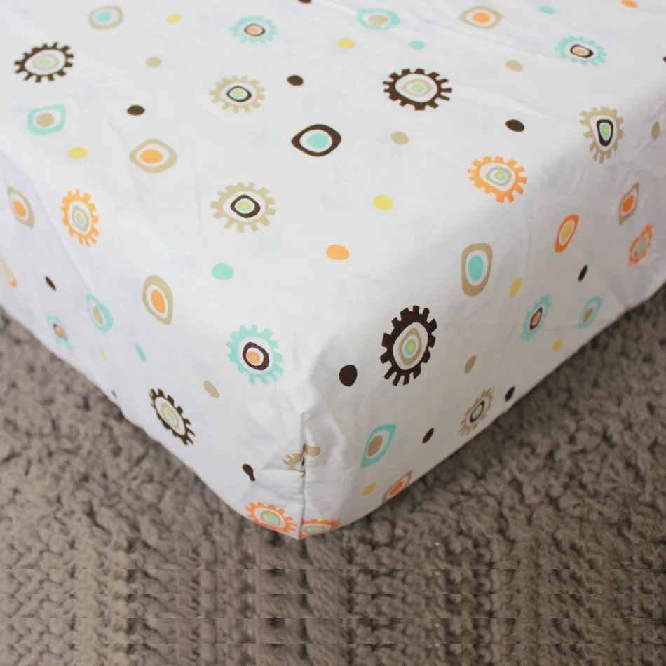 100% cotton crib fitted sheet cot bed sheet cartoon bedlinen hot wholesale products american standard size cot mattress cover