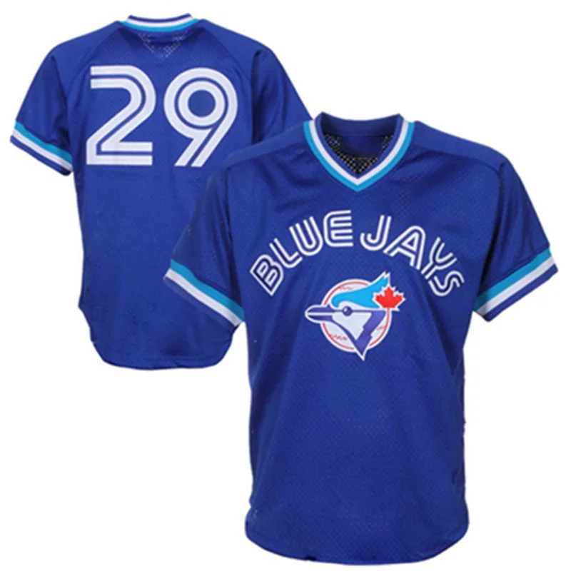 Custom 19 Jose Bautista 27 Vladimir Guerrero Jr. Throwback Embroidery Logos Men' s Baseball Jerseys