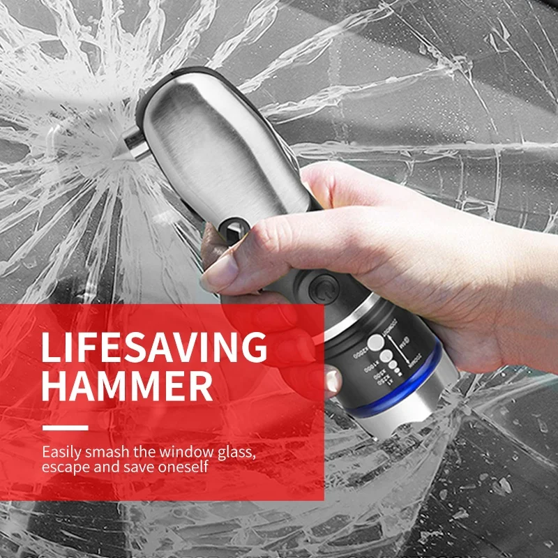 High Quality Rechargeable Multifunction Aluminum Led Torch Flashlight