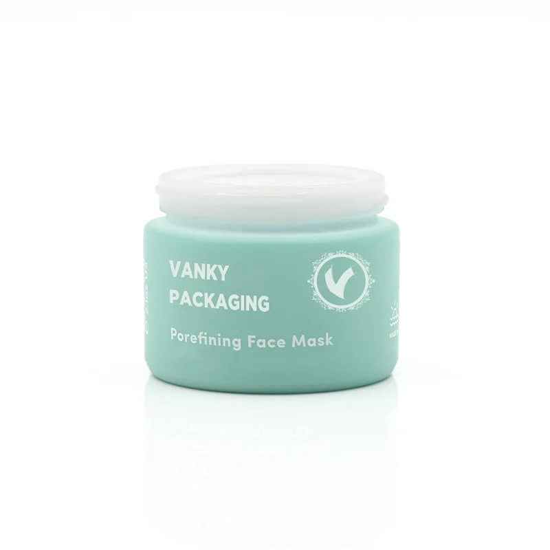 Custom Color 1oz 1.7oz Porcelain White Cosmetic Glass Jars With Cap