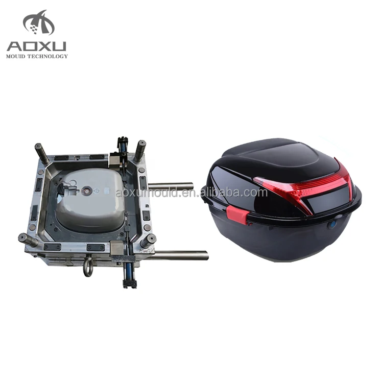 Plastic Motorcycle Helmet Storage Case Injection Mold Plastic Tail Box Mould
