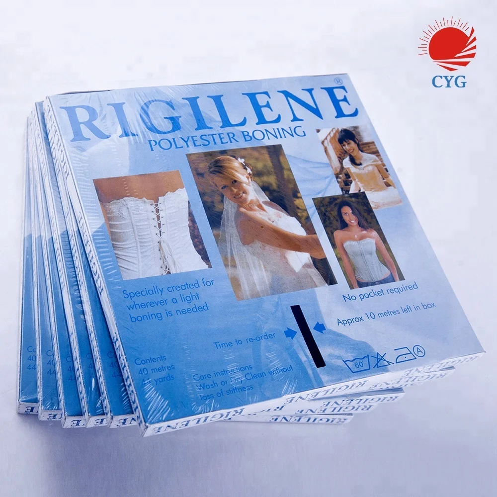 Width Wholesale garment accessories Rigilene polyester plastic boning for wedding dresses sewing