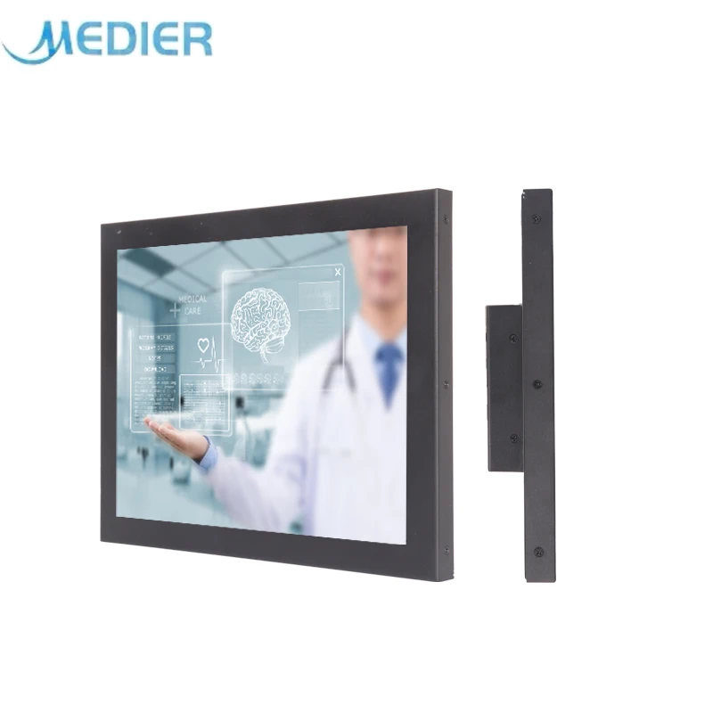 Medier Wholesale Low Price High Quality 15.6 Inch Metal Frame Capacitive Touch LCD Industrial 2k Monitor