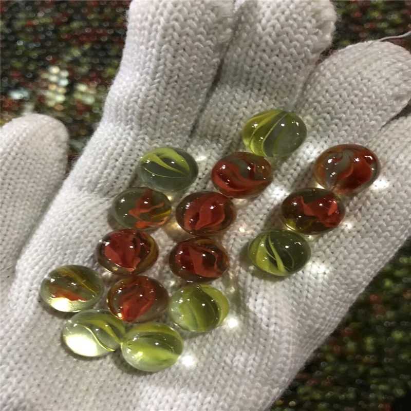 Decorative colorful glass pebbles glass ball for garden