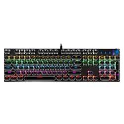 Amazon hot selling full-size 104 key gaming keyboard aluminum alloy pink panel mechanical keyboard for desktop laptop