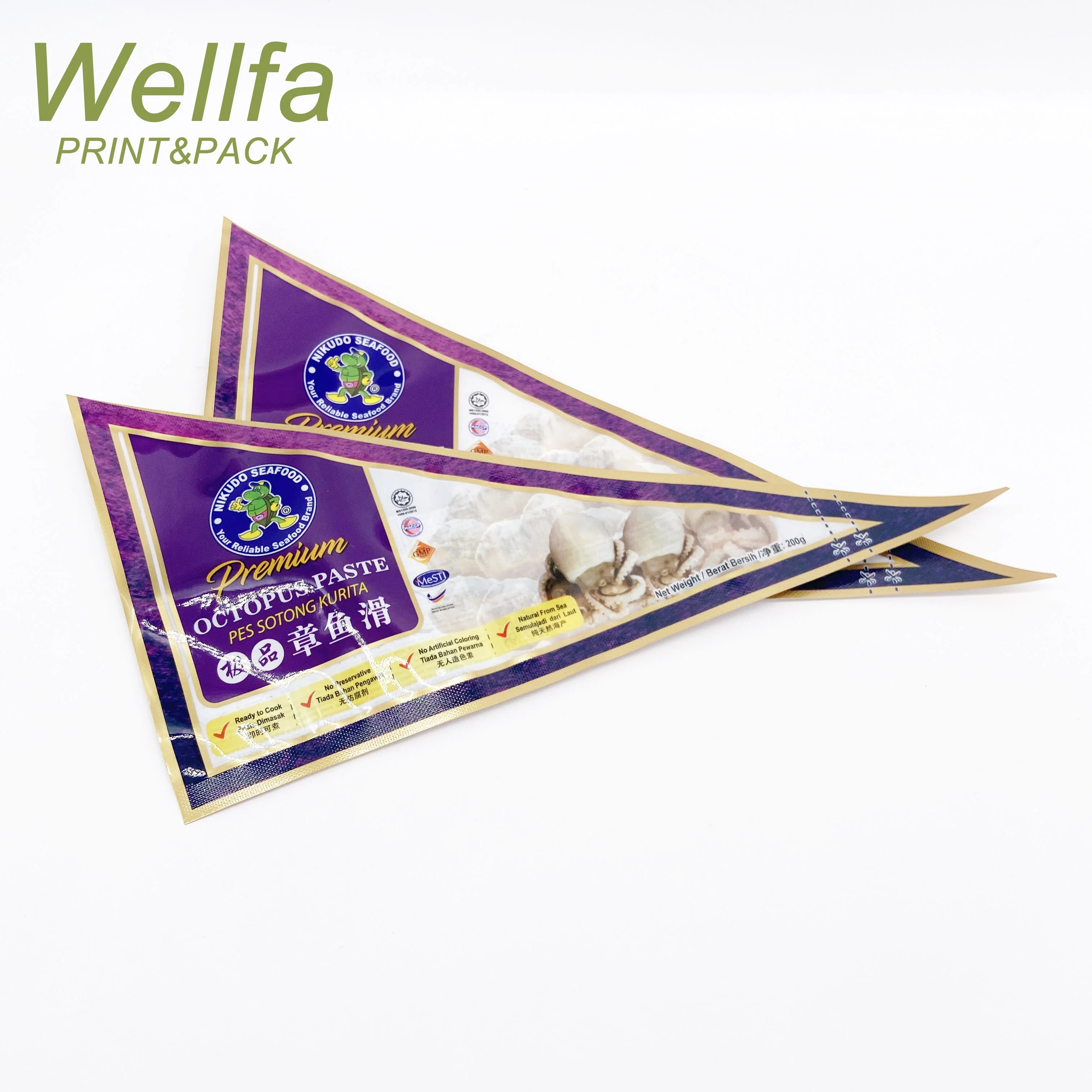 200G Glossy Finished Octopus/Cuttlefish Paste Squeeze Pouch Freezer Packaging Bag