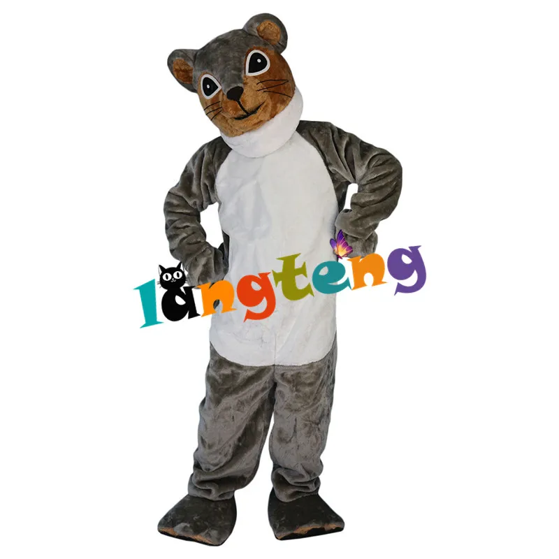 896 Cartoon Halloween Cosplay Party Christmas  Carnival Apparel Grey Squirrel Mascot Costumes