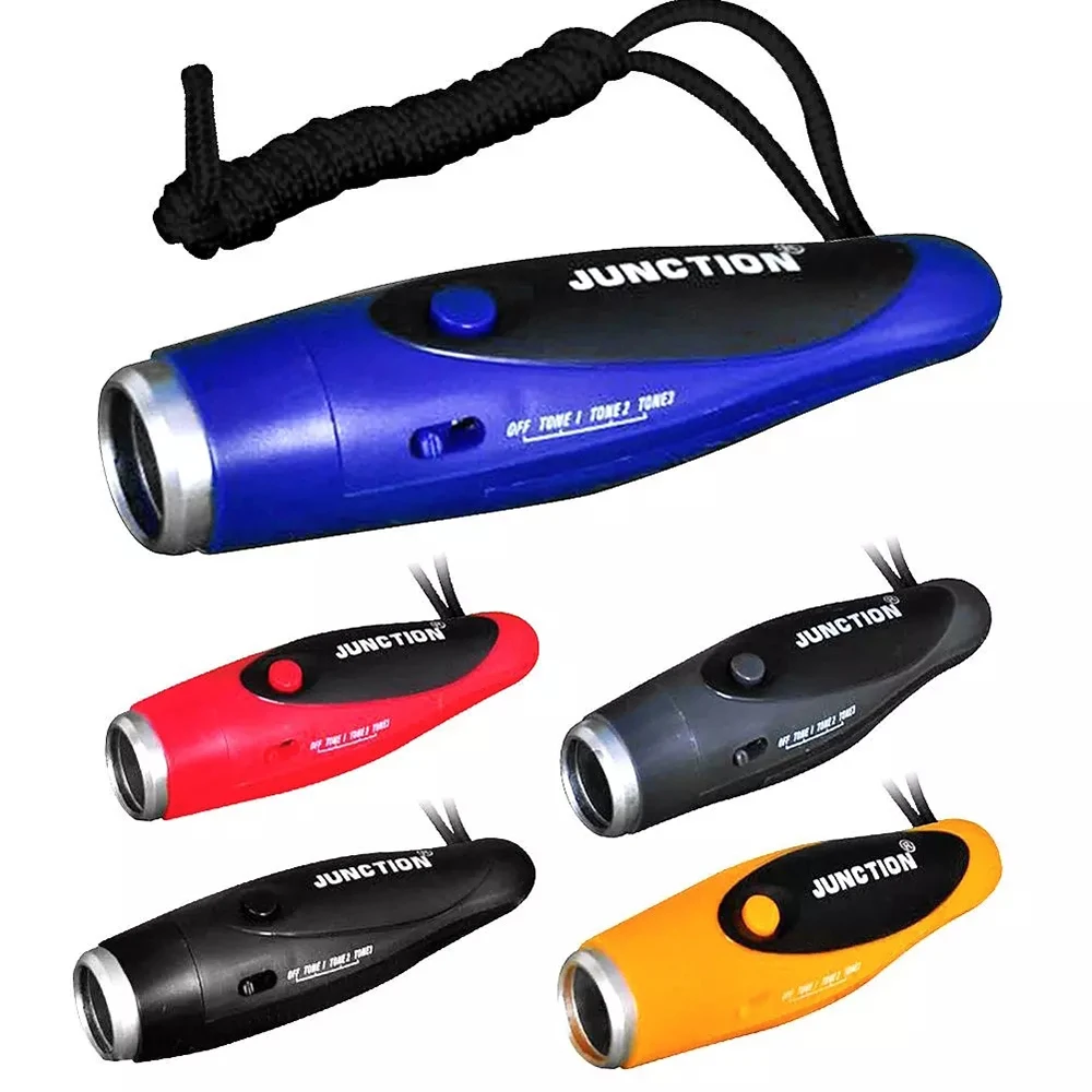 Трехтоновый электронный свисток, ручной электрический свисток со шнурком, фонарик для рефери, тренеров, выживание на природе