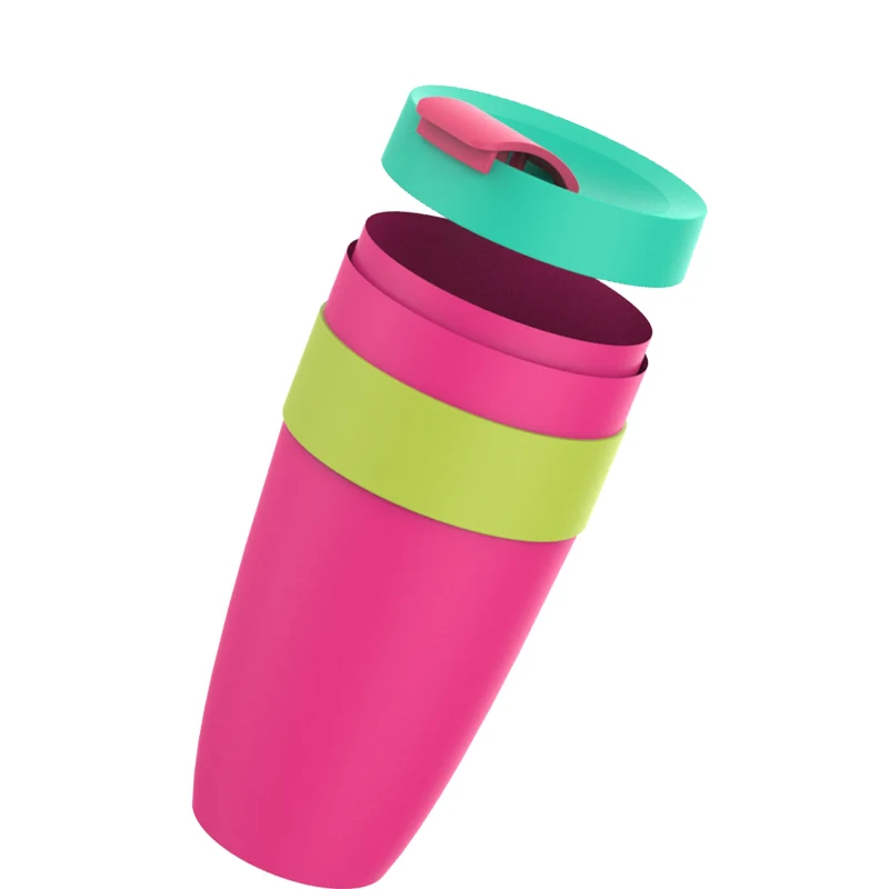 Free Sample 500ml 17oz Custom Logo Multiple Colors One Hand Operation Custom Coffee Mugs