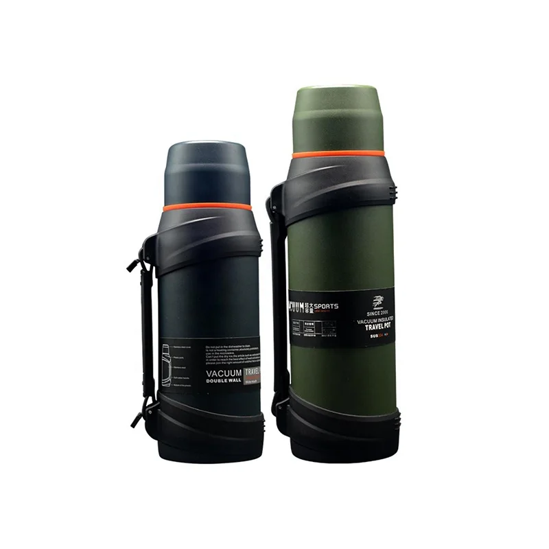
2.0L & 2.5L Large capacity easy to carry outdoor camping sealed vacuum insulated stainless steel travel pot 