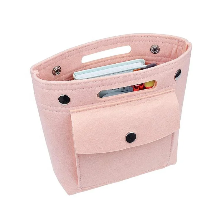 Popular Hot Sale Collapsible folding  felt cosmetic bag makeup bag
