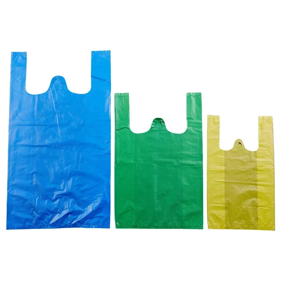 hdpe assorted coloured t-shirt bags