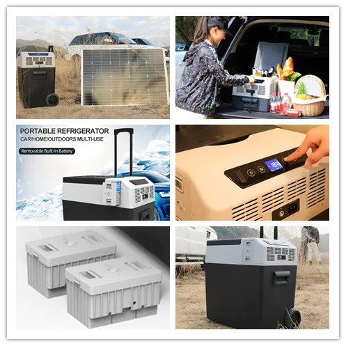 Новое поступление, портативный компрессорный холодильник с логотипом OEM, 15 л, 30 л, 40 л, 50 л, 12 В, автомобильный холодильник постоянного тока