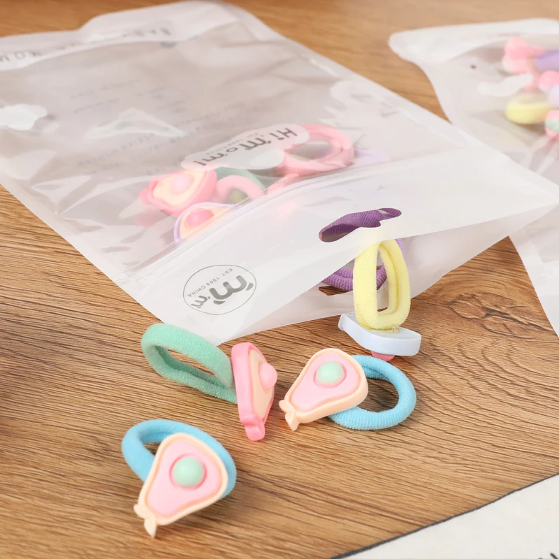 Korean Version of the Cute Cartoon Children's Hair Ring Towel High-stretch Bagged Accessories Wholesale