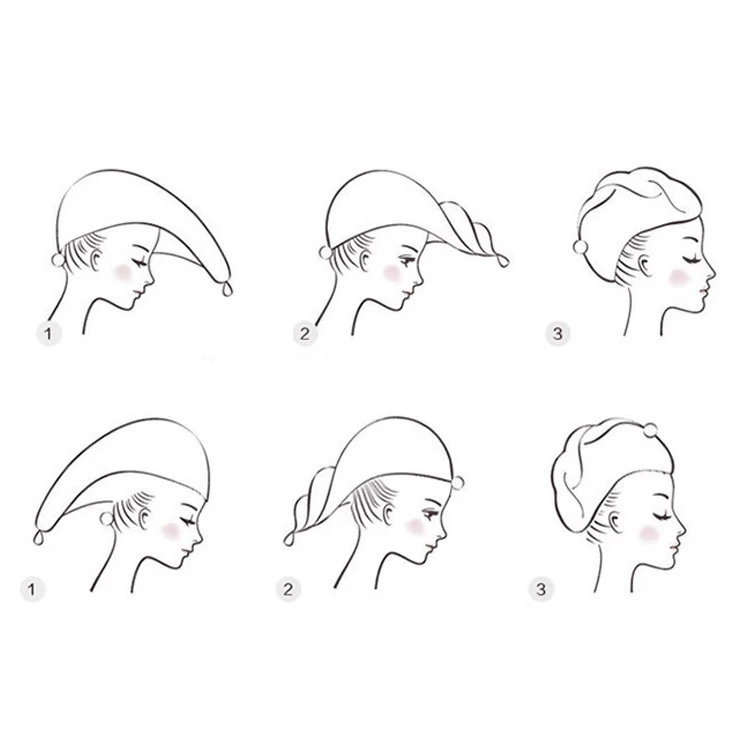 Soft Double Layer Coral Fleece Magic Hair Dry Cap Women Girls Bathroom Bath Hats Quick Drying Soft Lady Turban Hair Wrap