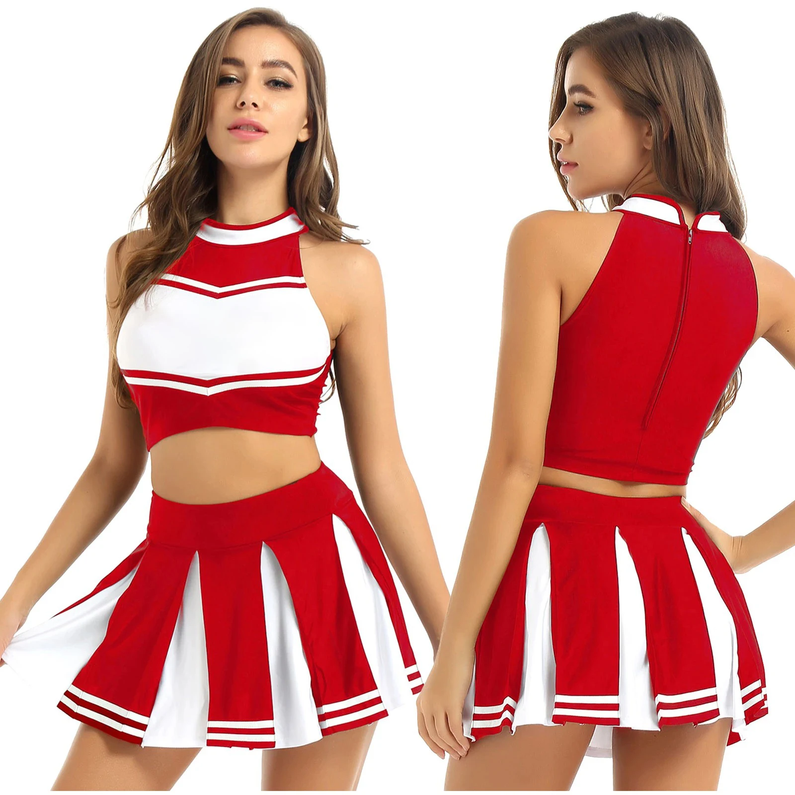 Design your own cheerleading uniform Cheerleading girls tops and skirts outfit cheerleading uniforms