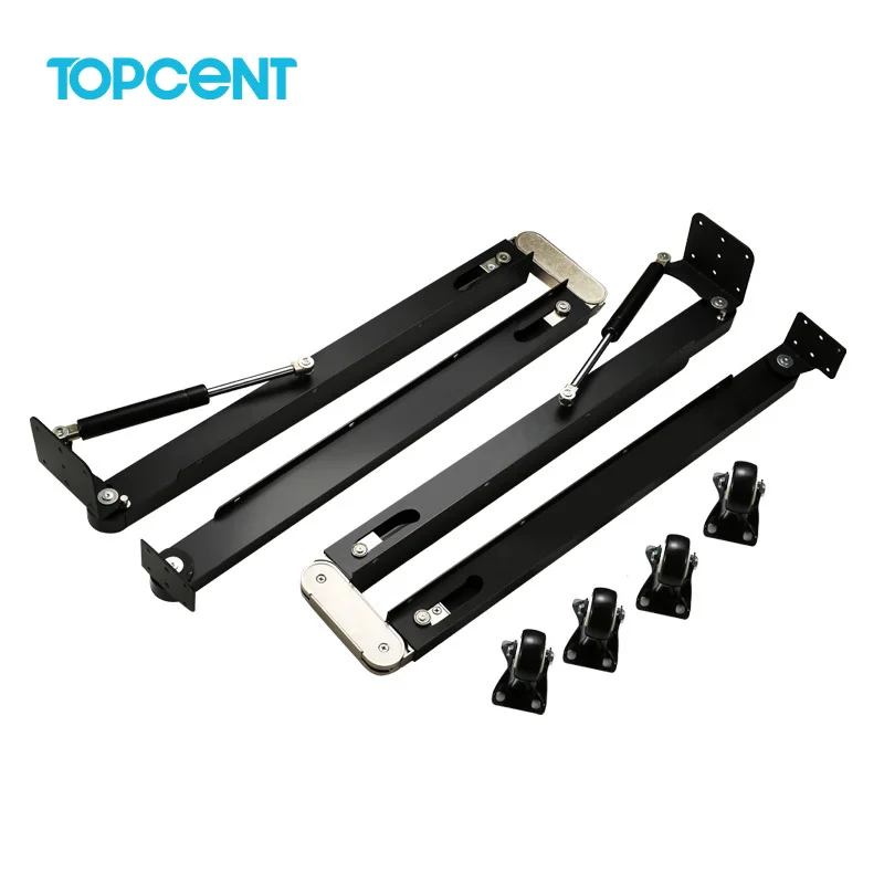 Topcent Multifunctional Folding Accessories For Furniture Cabinet Hardware Folding Table Mechanism With Wheel