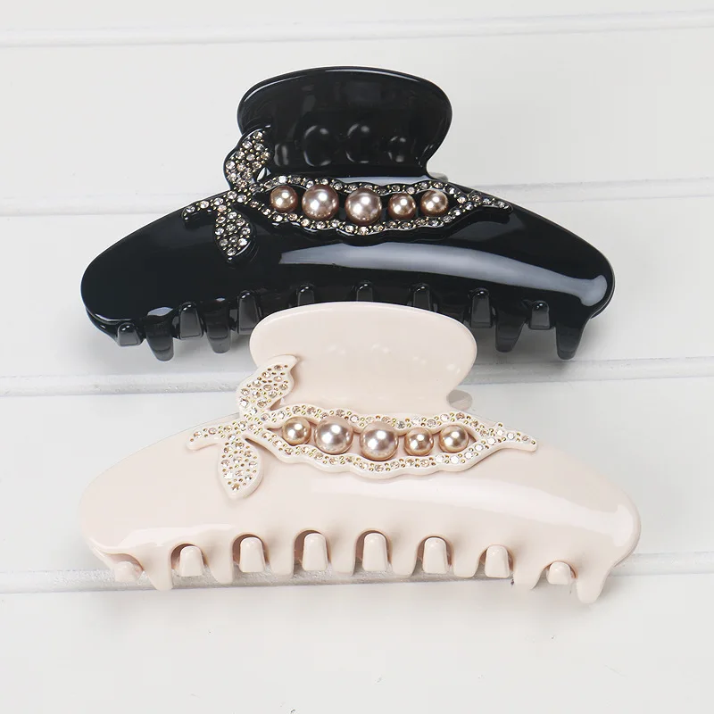 HONEY 2024  Alexandria  France same size acetate hair accessory hair clip  pearl curly hair clip