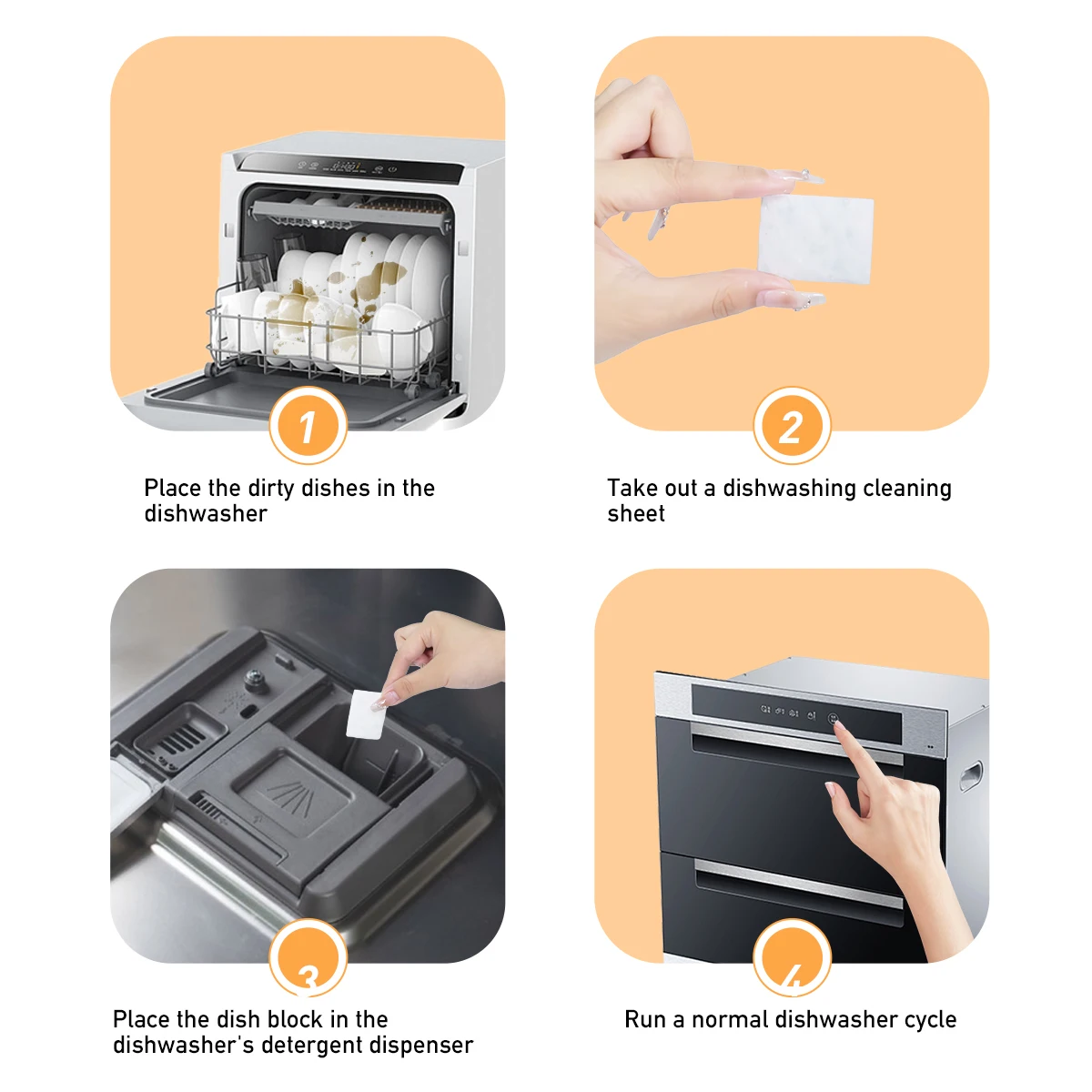 Natural Dishwasher Detergent Tablets Sustainable Plastic-Free Eco Friendly Dish wash Sheets For Dishwasher Machine