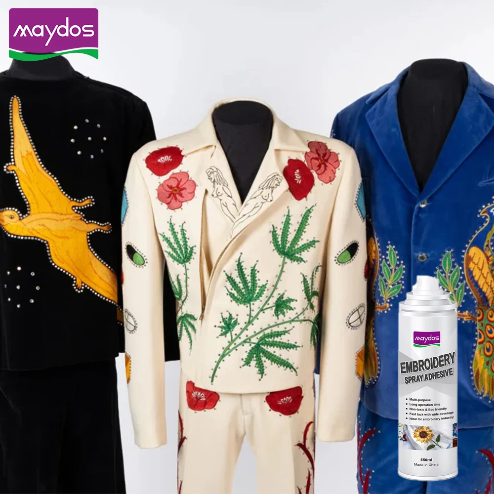 Maydos Hot selling fabric embroidery spray adhesive glue