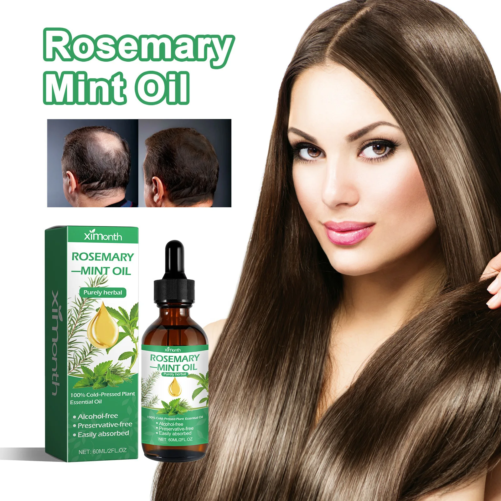 Ximonth rosemary mint dense hair lotion human dense solid hair hand and foot nail care essence