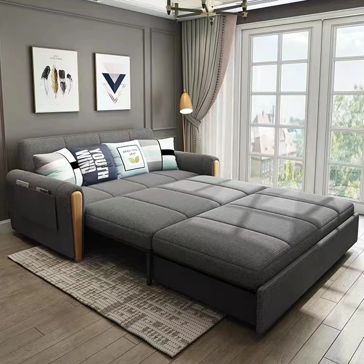 High Quality Modern design Living Room save space Fabric Folding Sofa Bed Furniture