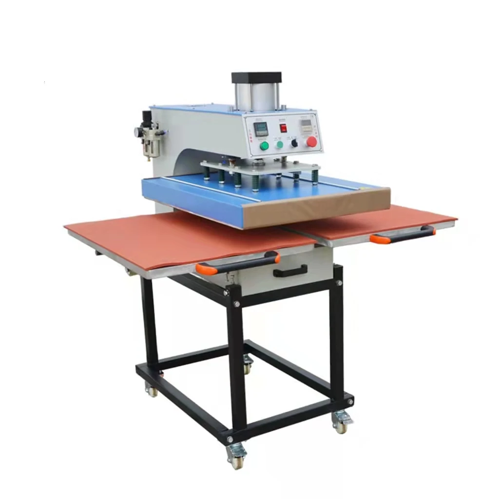 Pneumatic Dual Stations Heat Press Transfer Machine for Tshirts Printing Textile /garment Printing Heating Pad Flatbed Printer
