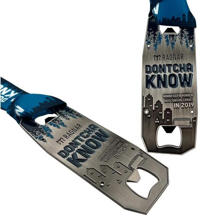 Factory Price Dontcha know Sublimation Triathlon Running Medal With Bottle Opener