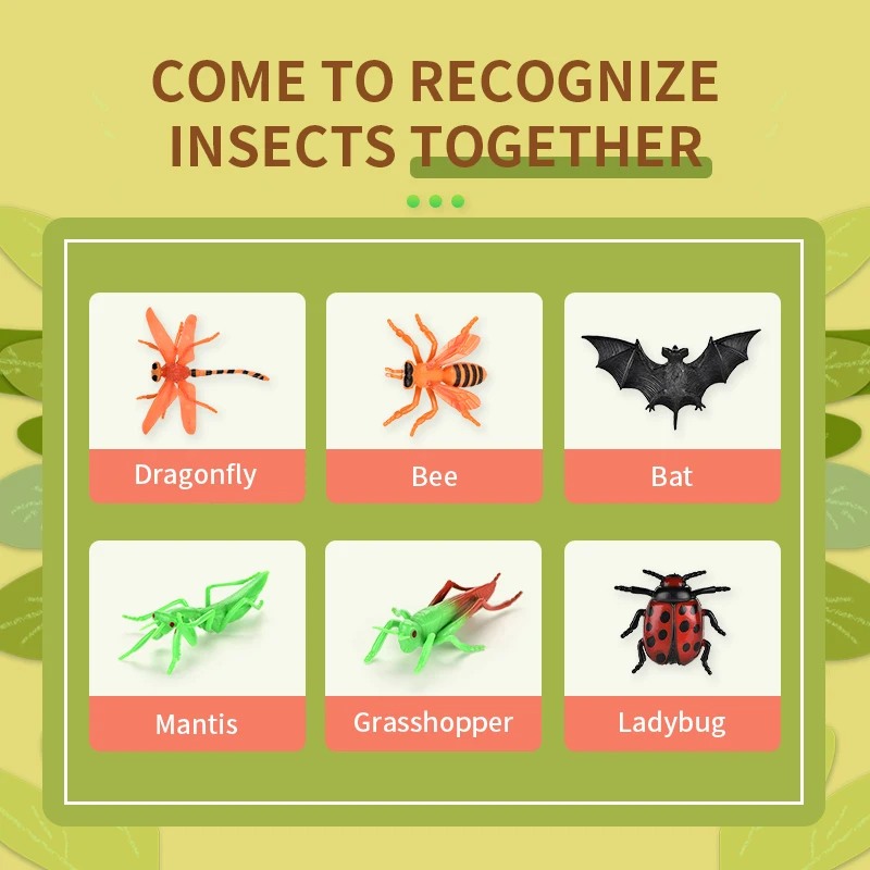 Excellent quality Realistic Insects bug figures Model Animal Toys for Kids