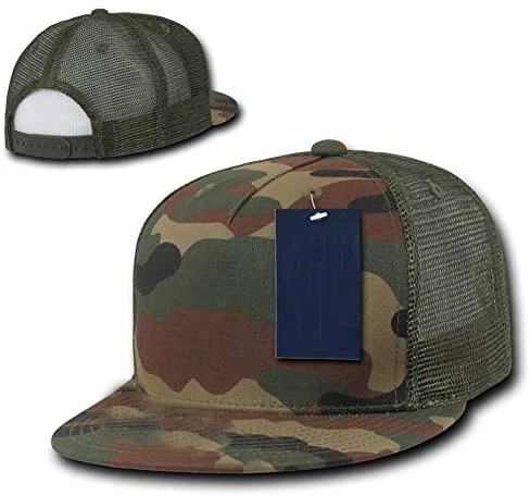 Custom 5 panel caps Blank Trucker Caps camouflage Flat Bill Hats snapback camo Trucker Hats