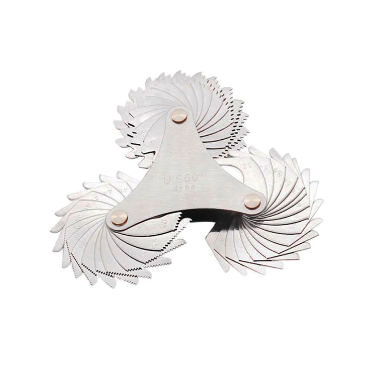 51pcs UNC UNF Bolt Screw Pitch Gauge 55 60 degrees for TPI tooth per inch American standard thread inspection