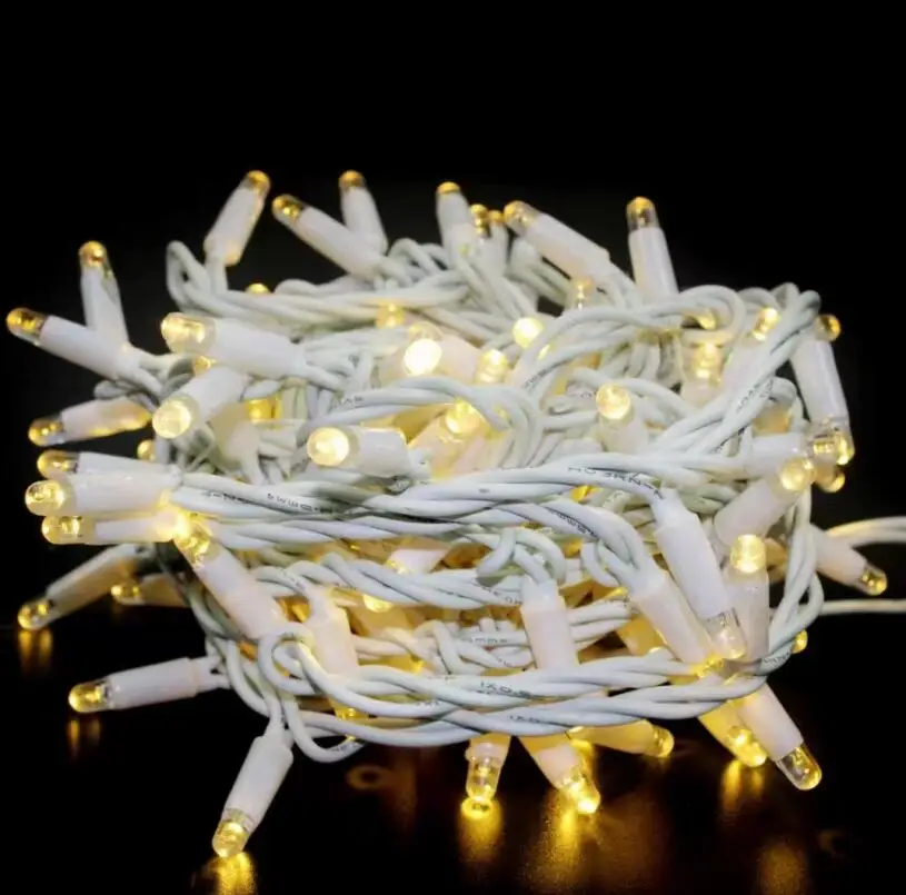 10M 100M Bulb Wedding 48Ft Strings Curtain LIght Waterproof Indoor Rgb Rubber Cable Outdoor Christmas Fairy Led String Lights
