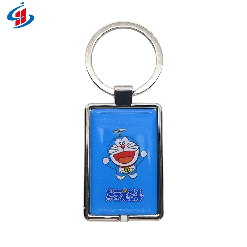 Wholesale Personalized Custom Metal Epoxy Keychain QR Pet Tag NFC Pet ID Tags Dog Tags