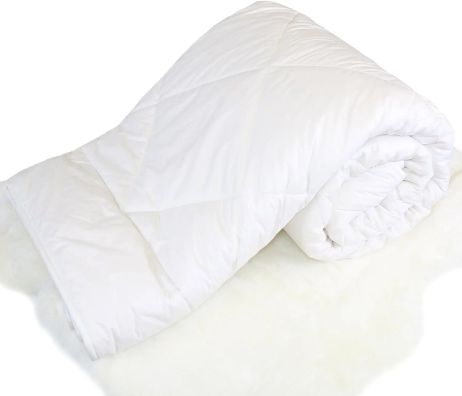 Organic Collection - Organic Wool Comforter Hypoallergenic Natural Wool Filled Duvet with Breathable Cotton Shell for Home