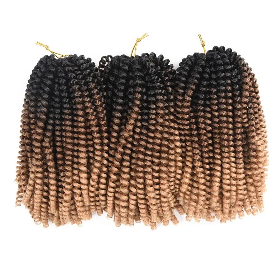 Factory Price Crochet Hair Braids 8 Inch Soft Spring Twist Hair Extension Micro Synthetic Curly Weave Crochet Braids