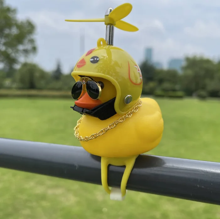 Manufacturers New Car Small Yellow Duck Creative Bamboo Dragonfly Broken Wind Duck Jewelry Car Ornament Social Duck