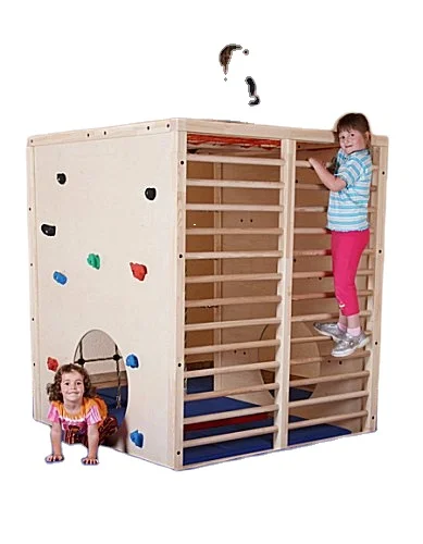 Kids Indoor Gyms Climber Playground Set Wood Playground Climbing Playhouse