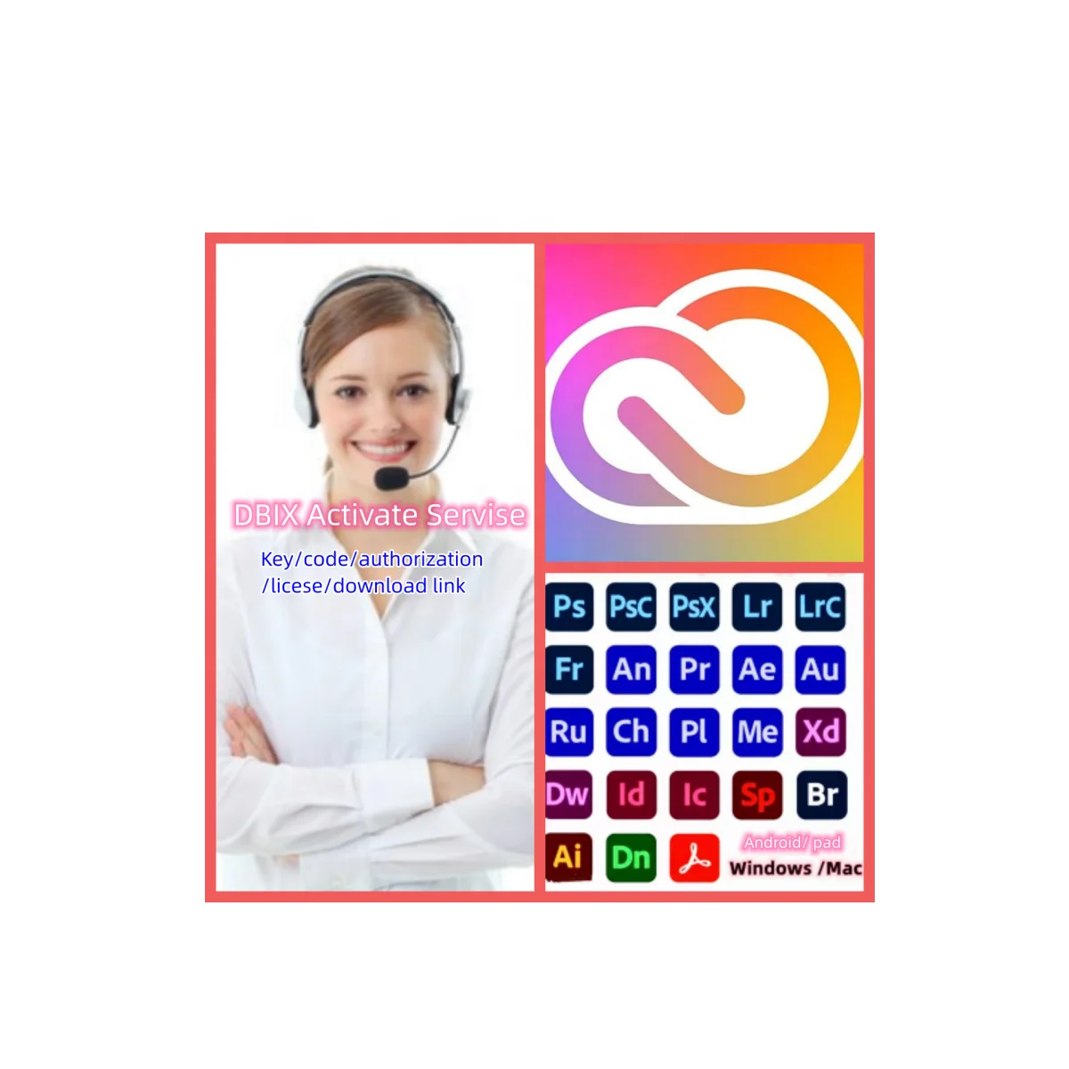 Display expiration time Account Recharging Genuine original 12-Month Subscription Adob Creative Cloud Full Set