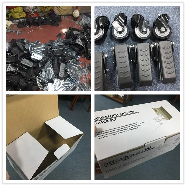 WBD 4-piece set Ruedas para banco de trabajo workbench caster wheels