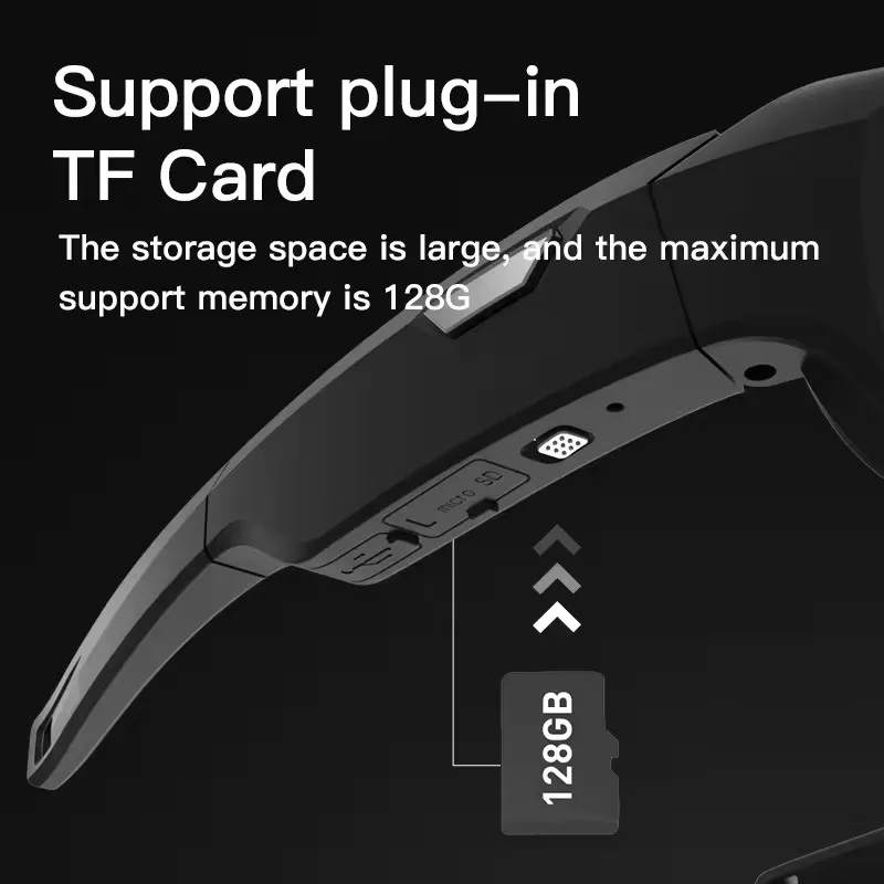 Camera Glasses 4K Sports Sunglasses Camera Video Glasses Support Take Videos/Photos for Indoor/Outdoor Activities