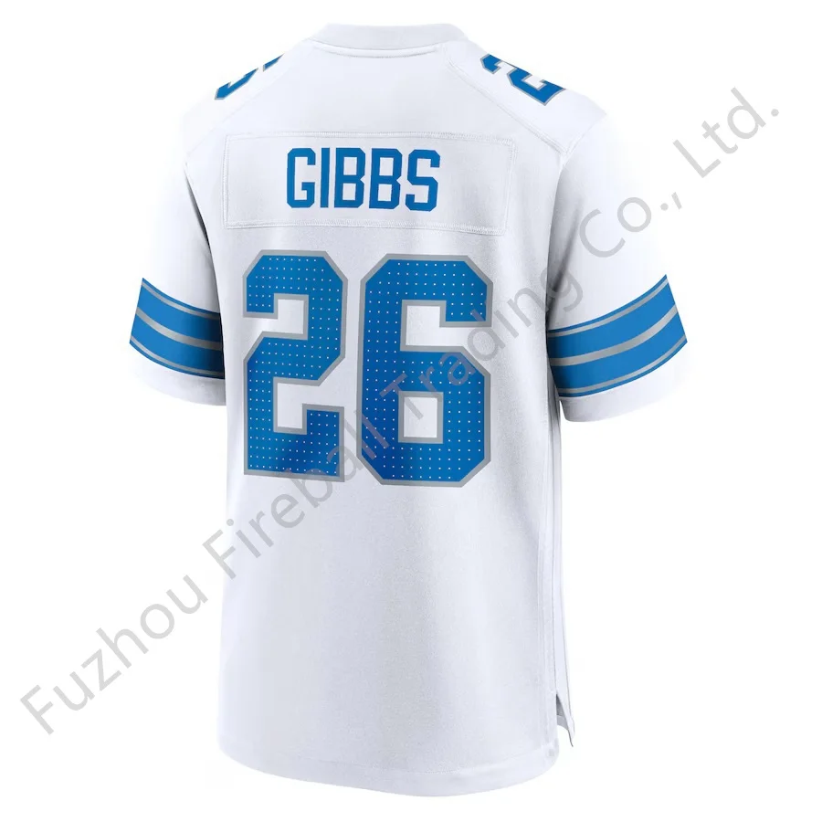 2024 NEW Uniform American Football Jersey Stitched Logos Embroidered Youth Wear #97 HUTCHINSON #14 ST BROWN #26 GIBBS