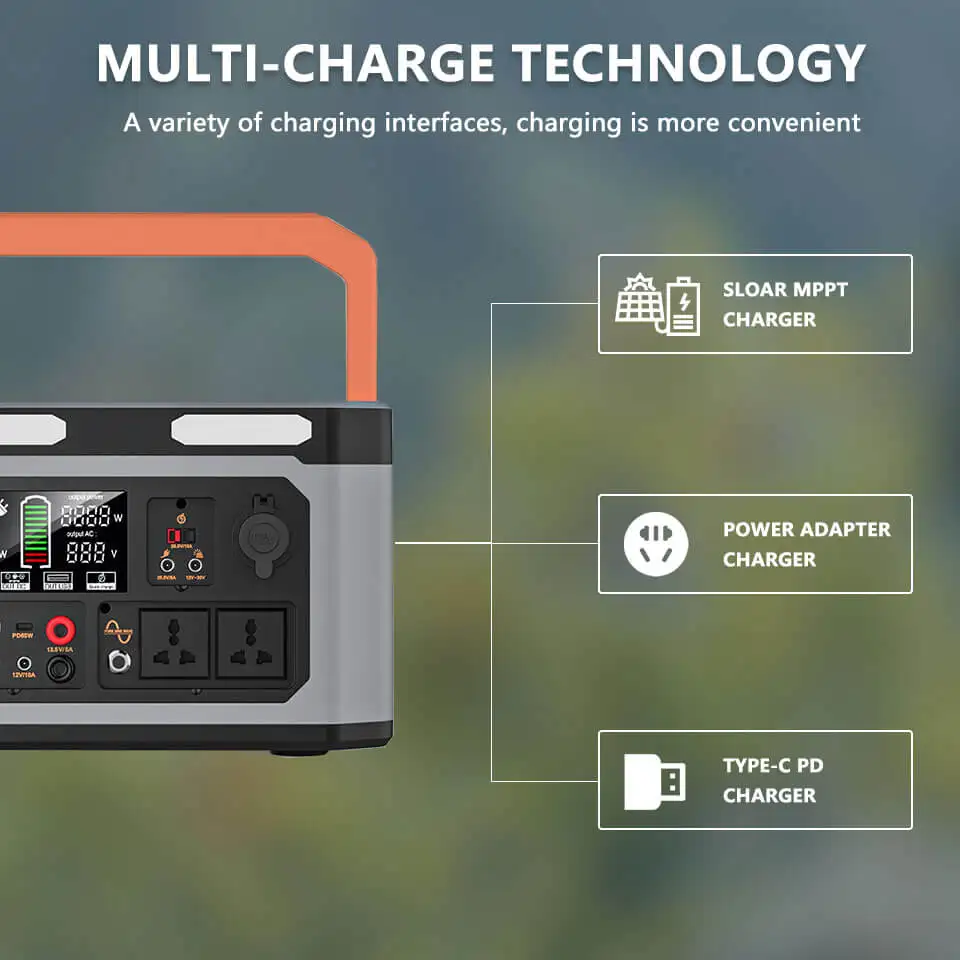 OEM Outdoor Solar Portable Power Station 1000W 500W 2000W Power Bank Station Solar Generator 300W Portable Power Station