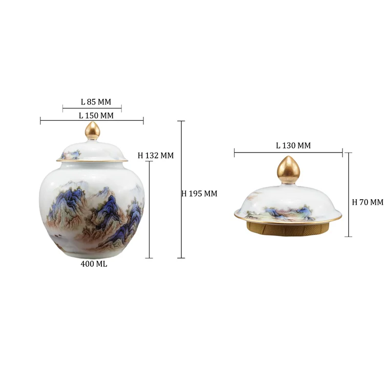 Cheap household jingdezhen commercial gift ceramic storage tea jar