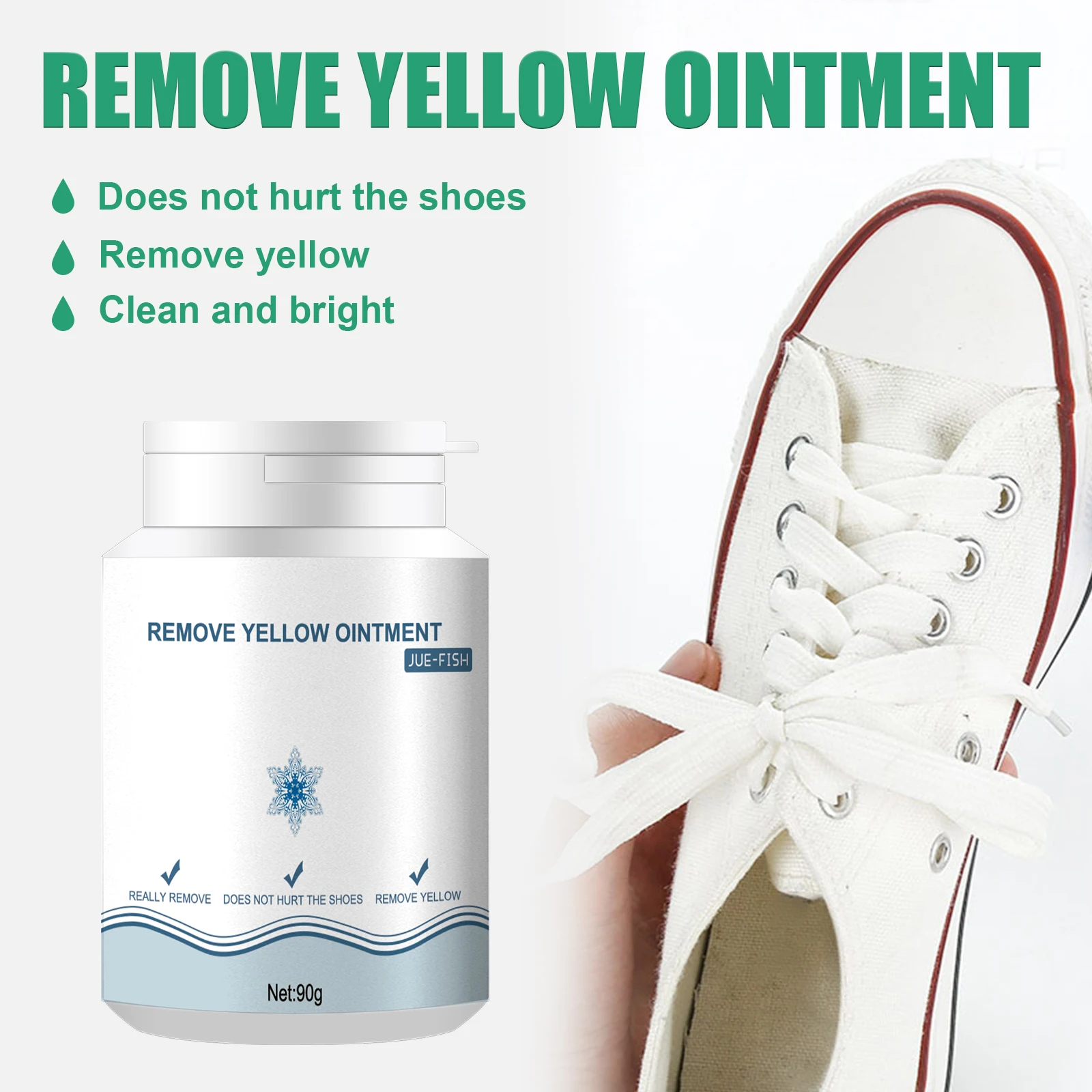 Jue-fish Sport Shoe Cleaner Remove Yellow Shoes Cleaner Set Effective Cleaning Products For Shoes