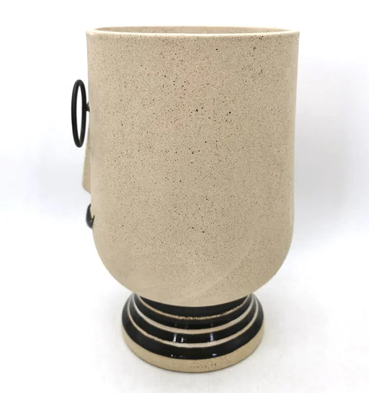 Wholesale hot sale lovely instagram 3D unique MEN shaped flower succulent pot in ceramic