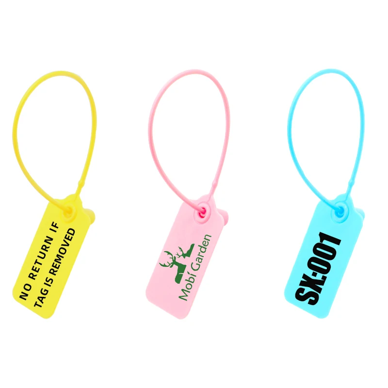 Watch Sneaker Plastic Security Tag Lockable Plastic Clothes Hang Tags Black Plastic Tag